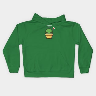 Cute cactus in pot Kids Hoodie